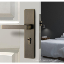 Serrure de porte de la chambre de style américain serrure de porte en bois massif simple moderne avec serrure de porte intérieure silencieuse